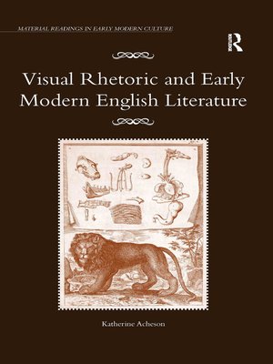 cover image of Visual Rhetoric and Early Modern English Literature